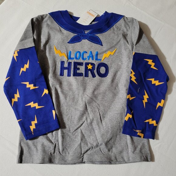 Gymboree Super Dude NWT 4T long sleeve Local Hero! shirt. Mixed Bin Z24 - Picture 1 of 2